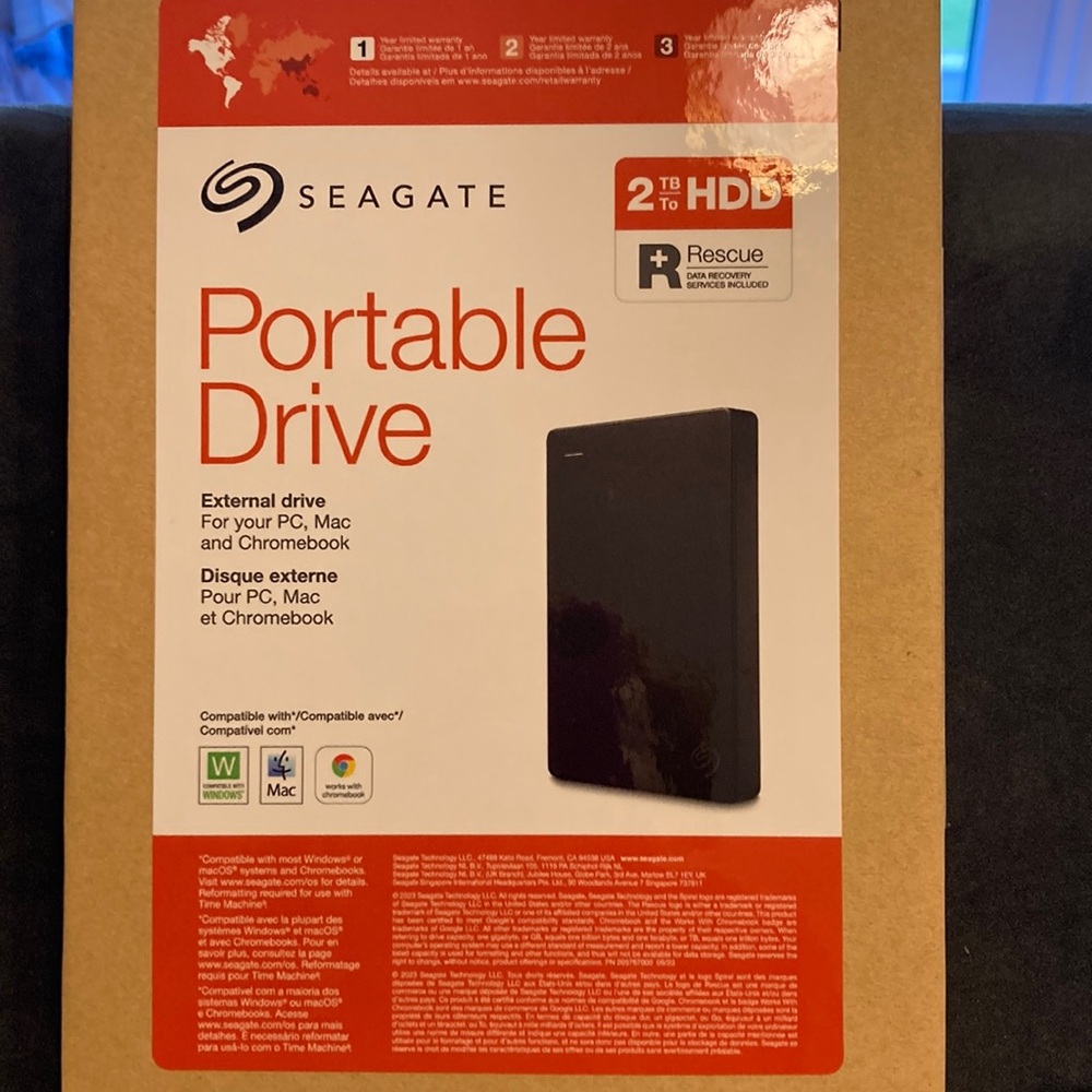 Seagate 2TB Portable Drive (New in box)